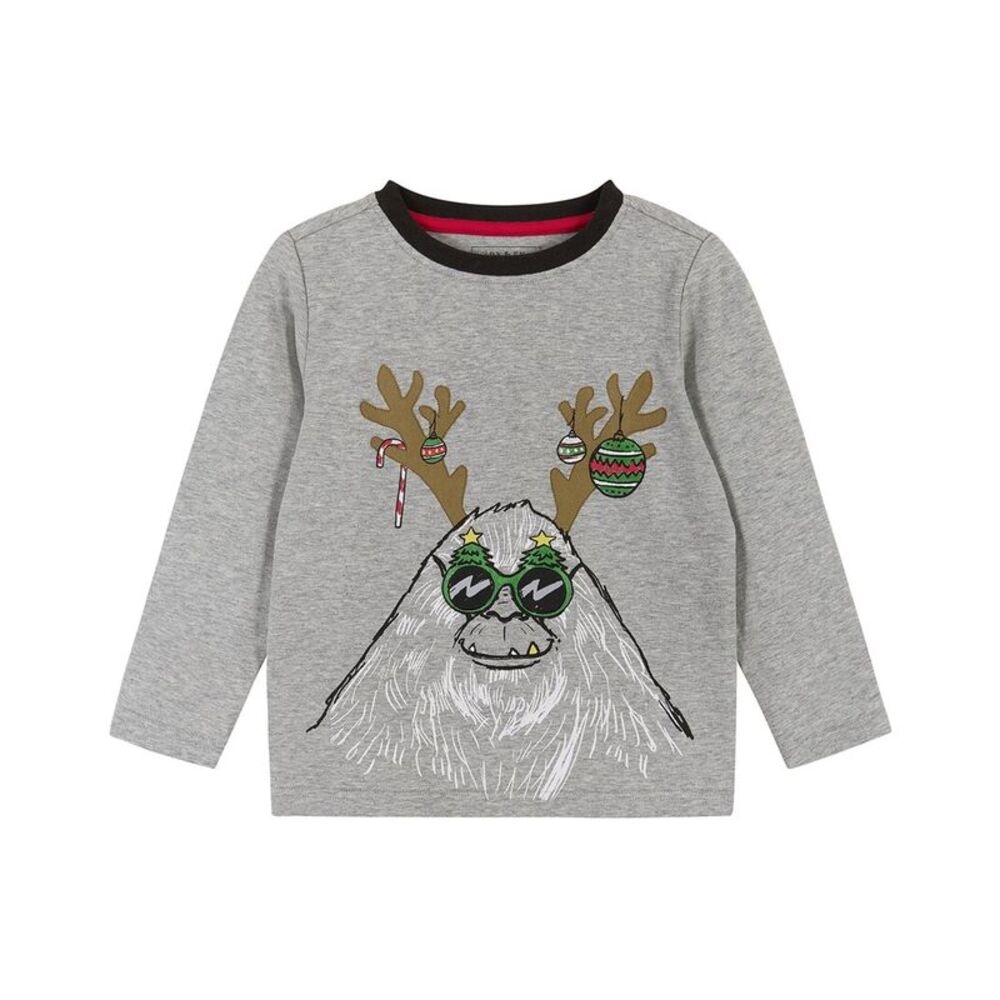 Andy & Evan Boys  Holiday T-Shirt, Grey